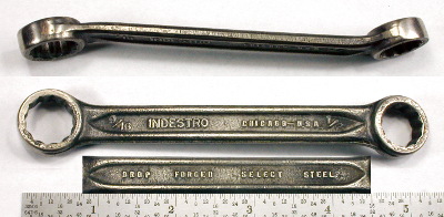 [Indestro Chicago No. 922 1/2x9/16 Short Angled Box-End Wrench]