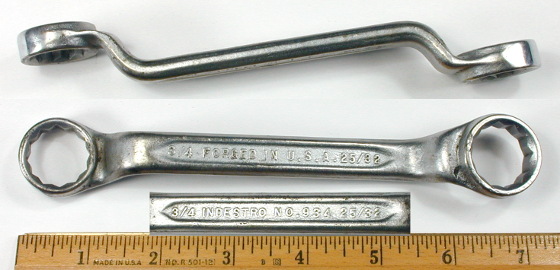 [Indestro No. 934 3/4x25/32 Short Offset Box Wrench]