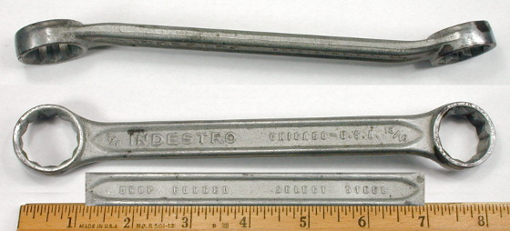 [Indestro Chicago No. 925 13/16x7/8 Short Angled Box-End Wrench]