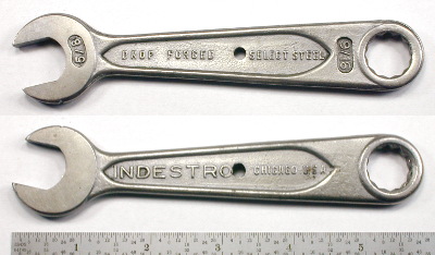 [Indestro Chicago 9/16x5/8 Open+Box Wrench]