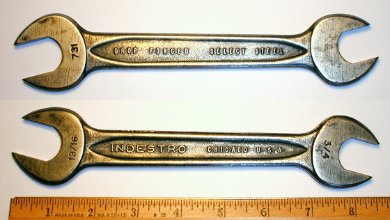 [Indestro Chicago No. 731 3/4x13/16 Open-End Wrench]