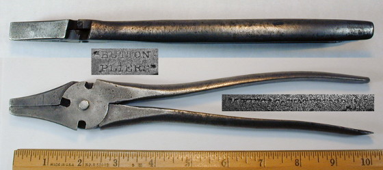 [J.M. King 10 Inch Button's Pattern Pliers]