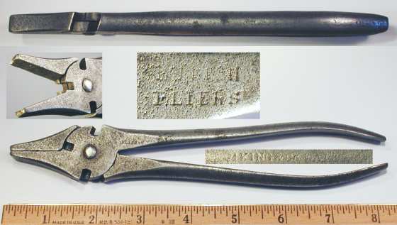 [J.M. King 8 Inch Button's Pattern Pliers]