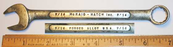 [McKaig-Hatch 9/16 Combination Wrench]