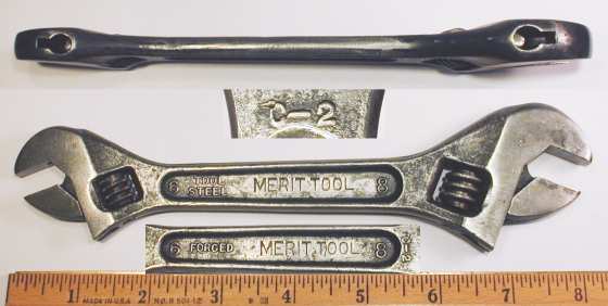 [Merit 6-8 Inch Double-Ended Adjustable Wrench]