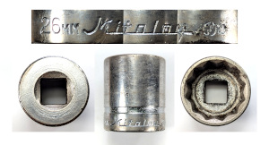 [Mitoloy 1/2-Drive 26mm Double-Hexagon Socket]