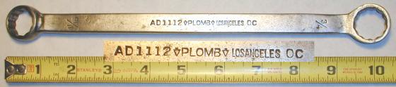 [Plomb AD1112 11/16x3/4 Box-End Wrench]