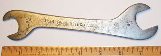 [Early Plomb 1214 3/4x7/8 Open-End Wrench]