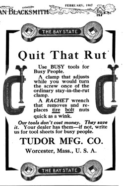 [1907 Advertisement for Tudor Manufacturing]