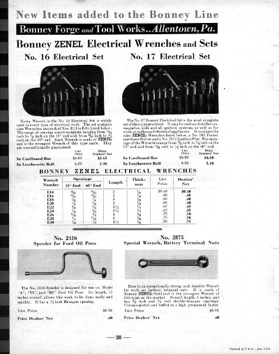 [January, 1933 Catalog Listing for Zenel Electrical Wrenches]
