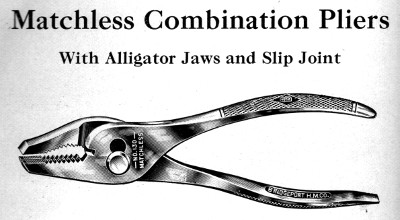 [Catalog Listing of BHM Matchless Universal Pliers]