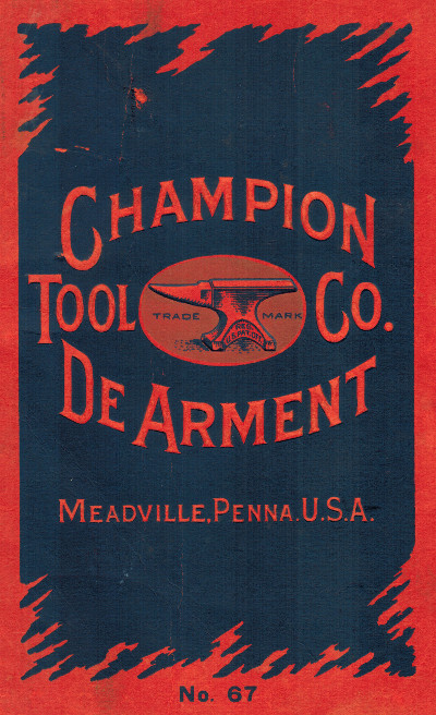 [Front Cover of Champion De Arment Catalog No. 67]