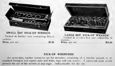 [1910 Listing for Pick-Up Wrench Sets]