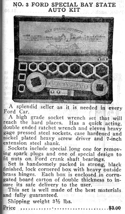 [1915 Catalog Listing for Bay State Autokit No. 3 Set]