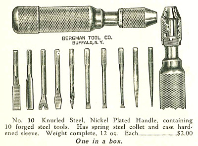 [1926 Catalog Listing for Bergman No. 10 Tool Handle and Bits]
