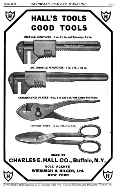 [1910 Advertisement for Charles E. Hall Company]