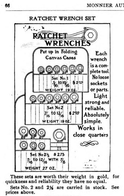 [1909 Catalog Listing for Walden Wire-Handled Ratchets]