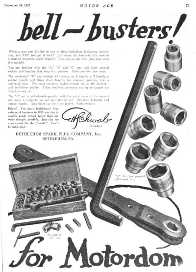 [1922 Ad for Quickway Socket Sets]