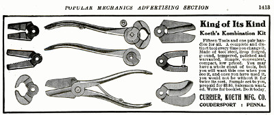 [1907 Ad for Koeth's Kombination Kit]