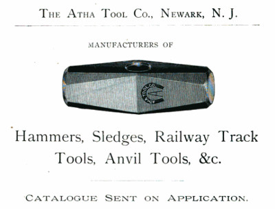 [1890 Ad for Atha Tool Company]