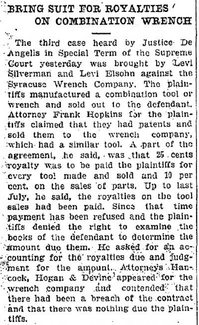 [1910 Notice of Royalty Lawsuit]