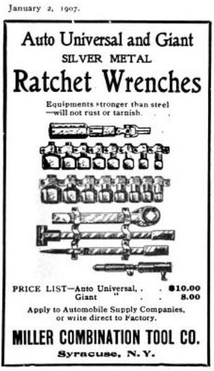 [1907 Advertisement for Miller Combination Tool]