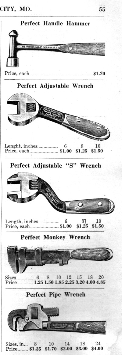 [1920 Catalog Listing of H.D. Smith Perfect Handle Tools]