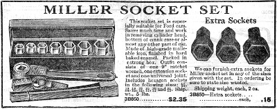 [1919 Listing for Miller Socket Set]