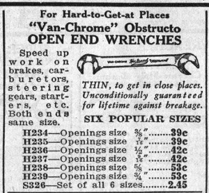 [1932 Catalog Listing for Herbrand Obstructo Wrenches]