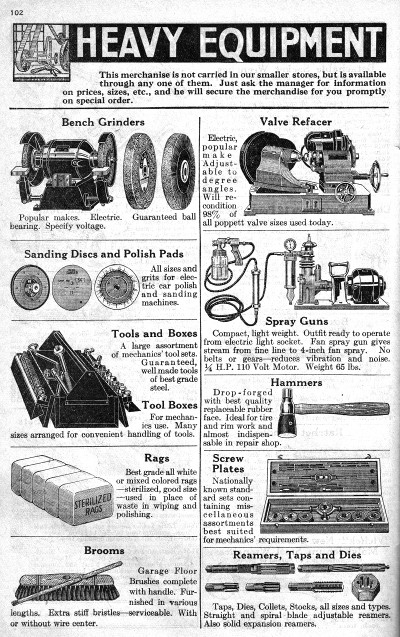[1932 Catalog Listing for Special Order Equipment]