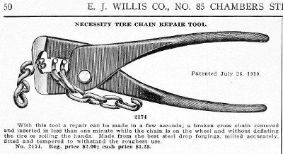 [1912 Catalog Listing for J.N. MacDonald Necessity Chain Repair Pliers]