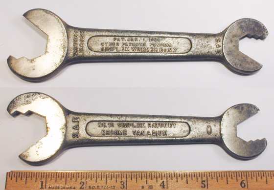 [Simplex No. 12 1/2x15/16 Ratcheting Open-End Wrench]