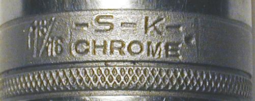 [Logo on Early S-K Chrome Socket]