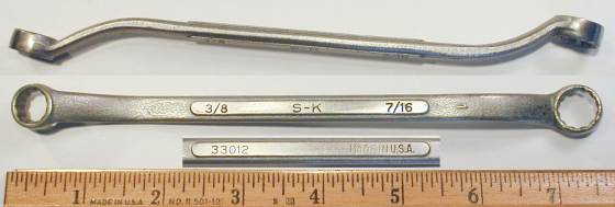[S-K 33012 3/8x7/16 Offset Box Wrench]