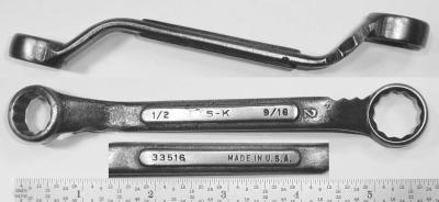 [S-K 33516 1/2x9/16 Short Offset Box Wrench]