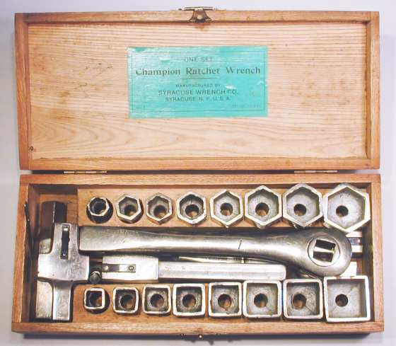 [Syracuse Wrench Early No. 2 Champion Ratchet Wrench Socket Set]