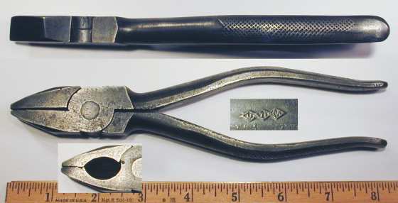 [Early Utica 8 Inch Lineman's Pliers]
