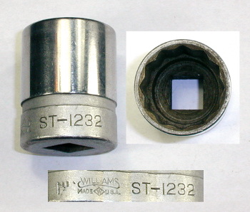 [Williams ST-1232 1/2-Drive 1 Inch Socket from No. 21-R Set]