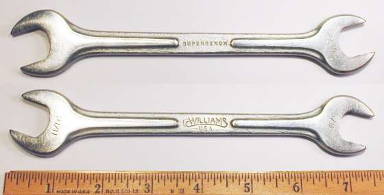 [Williams A1027B 5/8x11/16 Ribbed-Style Open-End Wrench]
