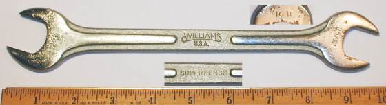 [Williams 1031 25/32x7/8 Ribbed-Style Open-End Wrench]