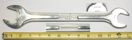 [Williams A1037 1-1/16x1-1/4 Ribbed-Style Open-End Wrench]