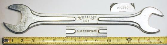 [Williams A1039C 1-3/8x1-7/16 Ribbed-Style Open-End Wrench]