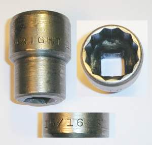 [Wright Early 1/2-Drive 15/16 Socket]