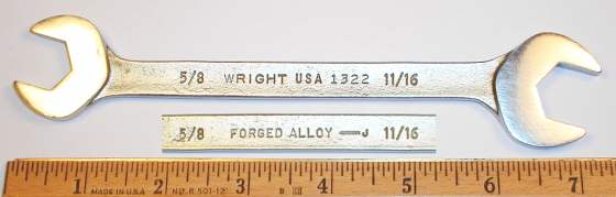 [Wright 1322 5/8x11/16 Open-End Wrench]